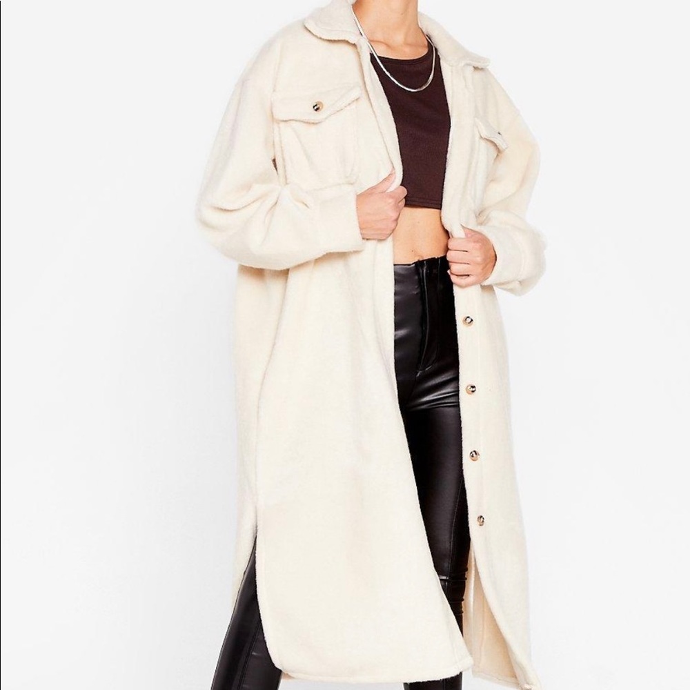 Oversized longline jacket